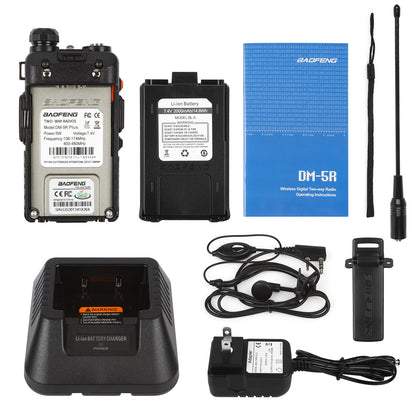 Baofeng DM-5R Plus Dual Band DMR Digital Two Way Radio [DISCONTINUED] - Radioddity