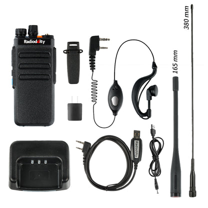 Radioddity GD-77S DMR | Dual Band | 5W | 2 Time-slot DMR | 2200mAh | with Cable - Radioddity