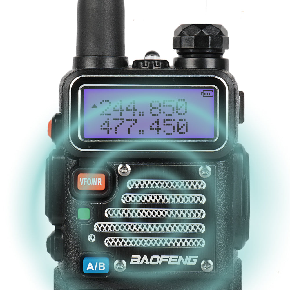 Baofeng x Radioddity UV-5RX3 | Tri-band 1.25M | Tri-color LCD | 2 Antennas | with Cable - Radioddity