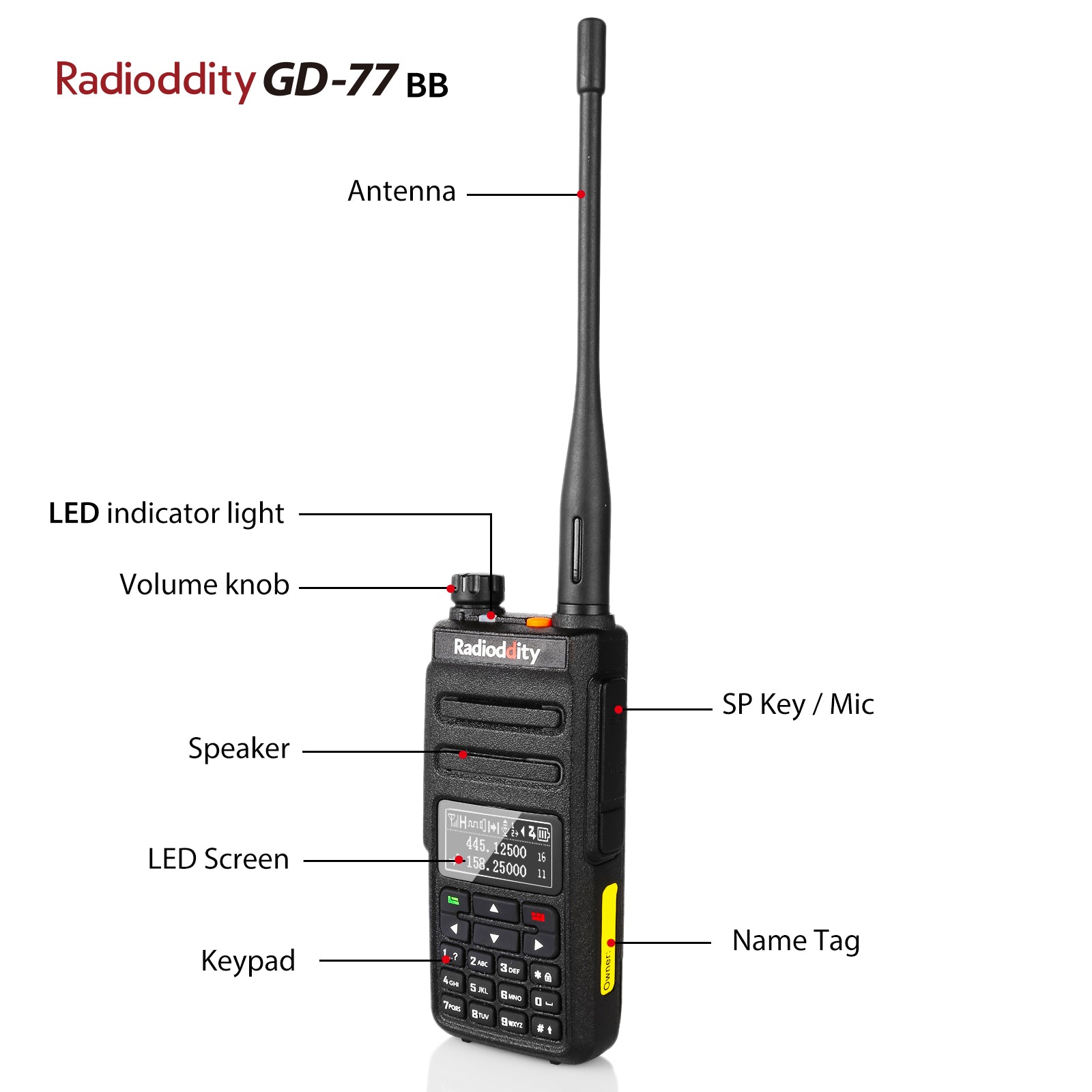 GD-77 Dual Band DMR (Inverted Display) - Radioddity