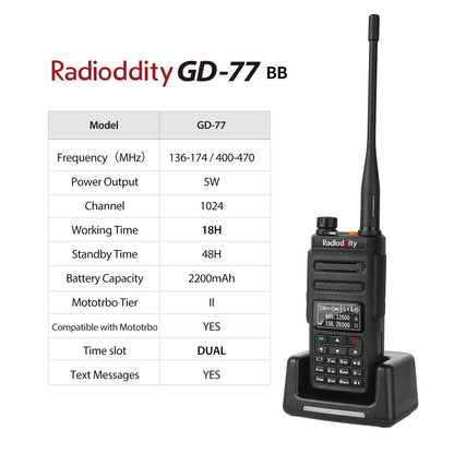 GD-77 Dual Band DMR (Inverted Display) - Radioddity