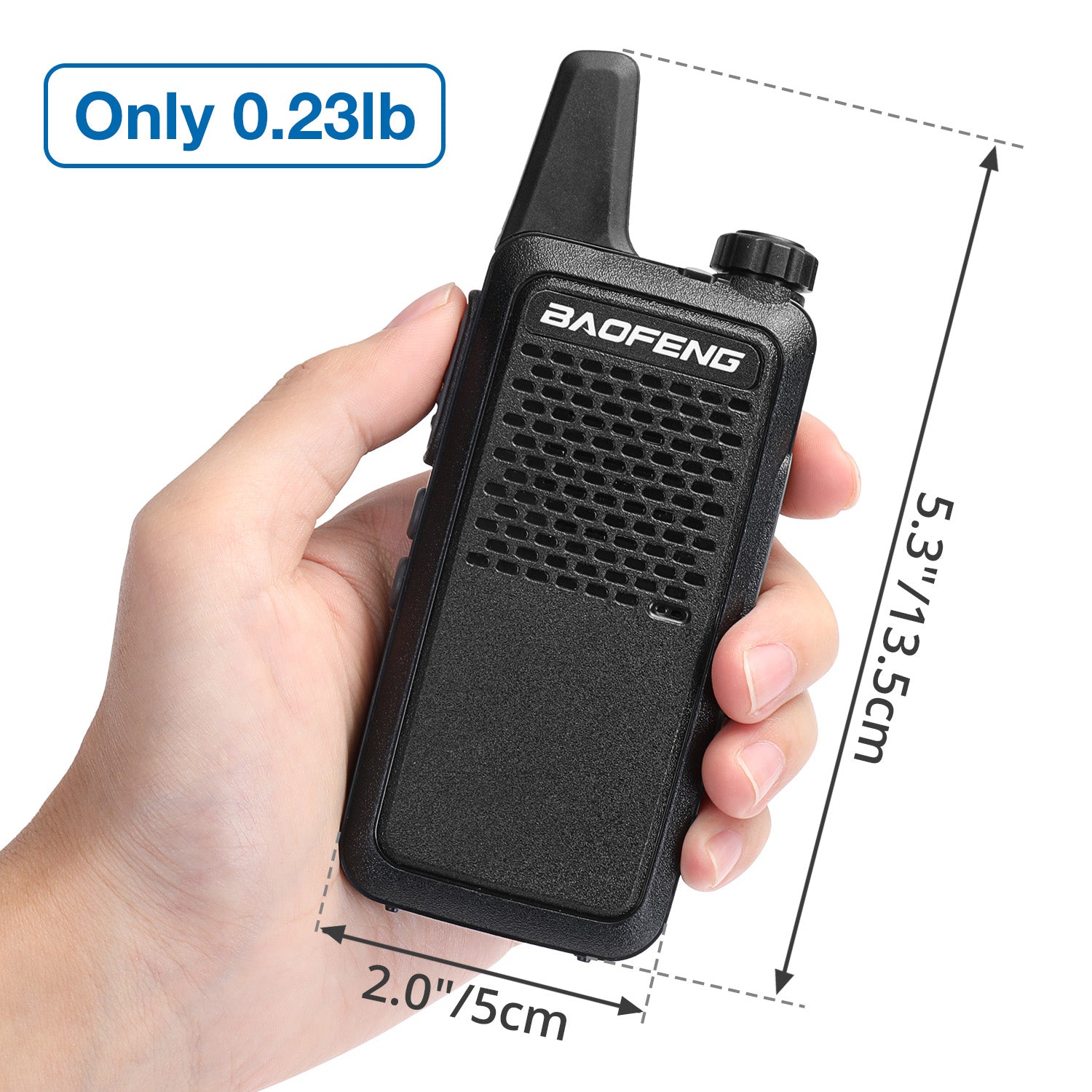 Baofeng GT-22 [2 Pack] 2W/0.5W FRS/PMR Radio - Radioddity