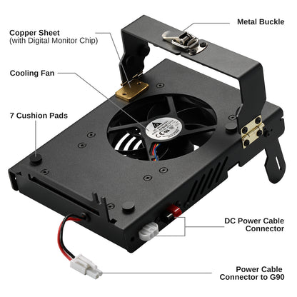 Radioddity G90-H1 Holder Cooling Fan Bracket for Xiegu G90 - Radioddity