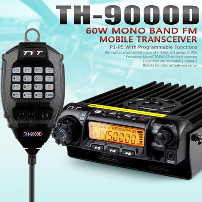 TYT TH-9000D 136-174MHz 60W Car Truck Mobile Ham Radio - Radioddity