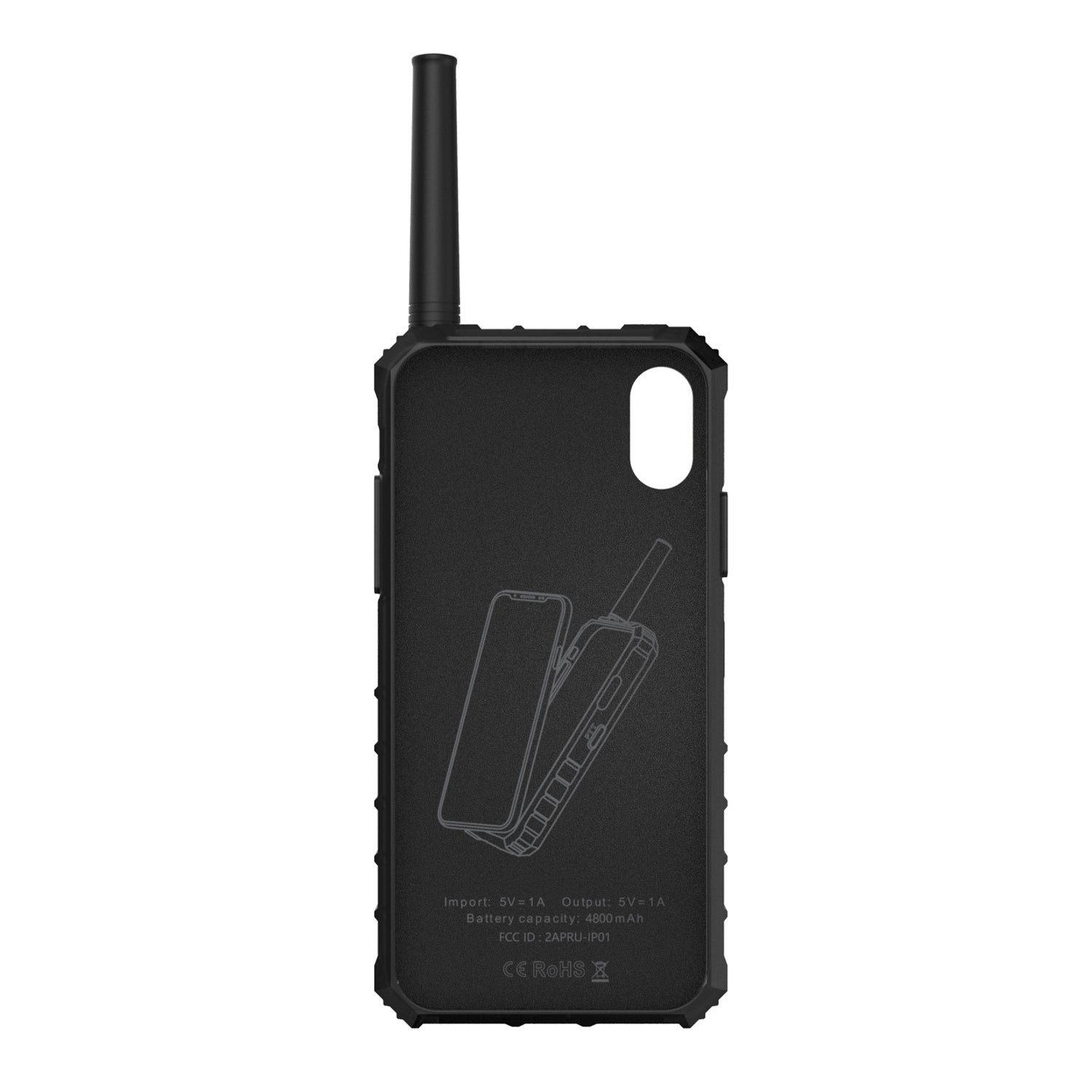 iRaddy GM Series 3-in-1 UHF Radio | Extended Battery | Cell Phone Case for iPhone X/Xs - Radioddity