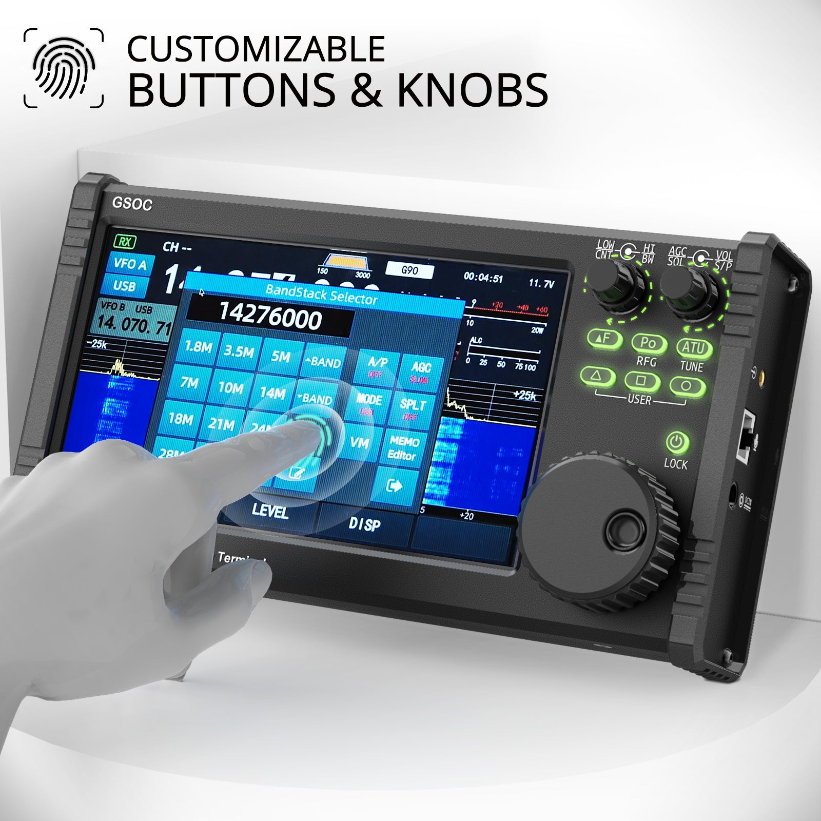 Xiegu GSOC Remote Controller | Touch Screen | Spectrum & Waterfall Display - Radioddity