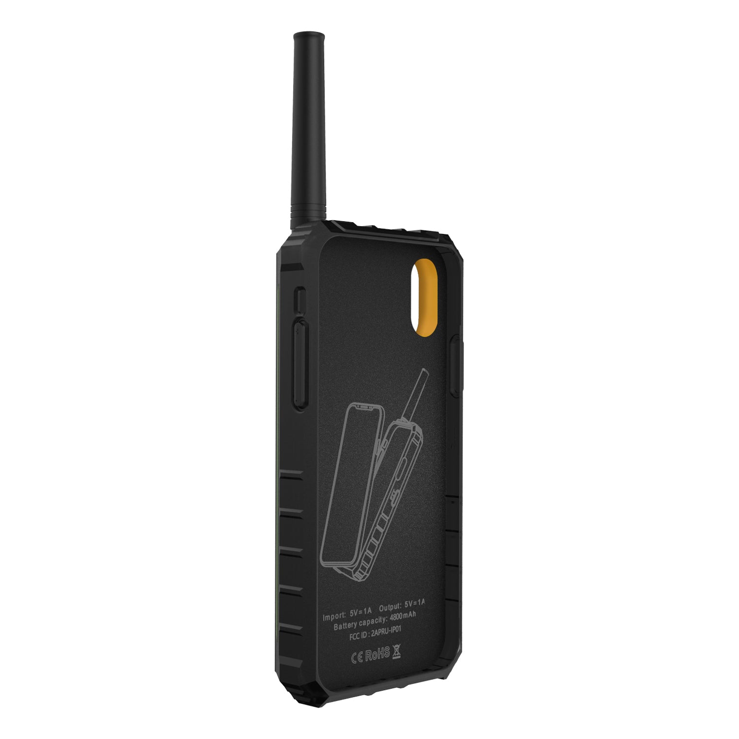 iRaddy GM Series 3-in-1 UHF Radio | Extended Battery | Cell Phone Case for iPhone X/Xs - Radioddity