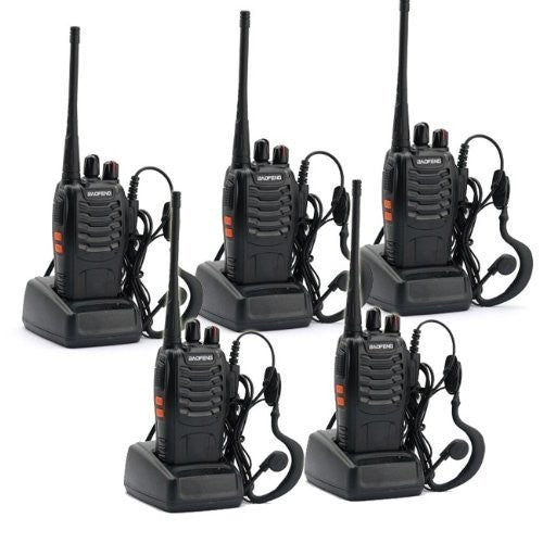 Baofeng BF-888S [5 Pack] | UHF |  5W | 16CH | CTCSS/DCS | Emergency Alarm | Flashlight - Radioddity