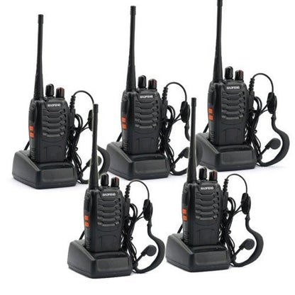 Baofeng BF-888S [5 Pack] | UHF |  5W | 16CH | CTCSS/DCS | Emergency Alarm | Flashlight - Radioddity