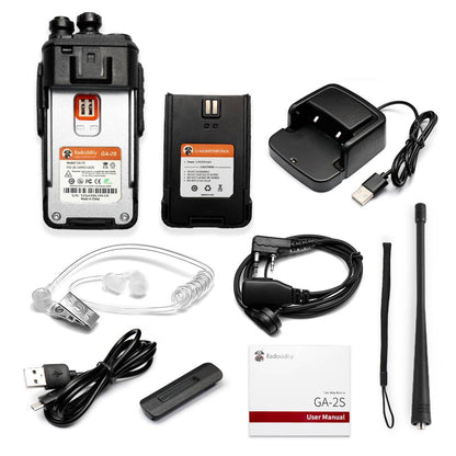 GA-2S UHF Long Range USB Two way Radio [2/4/6 Packs] - Radioddity