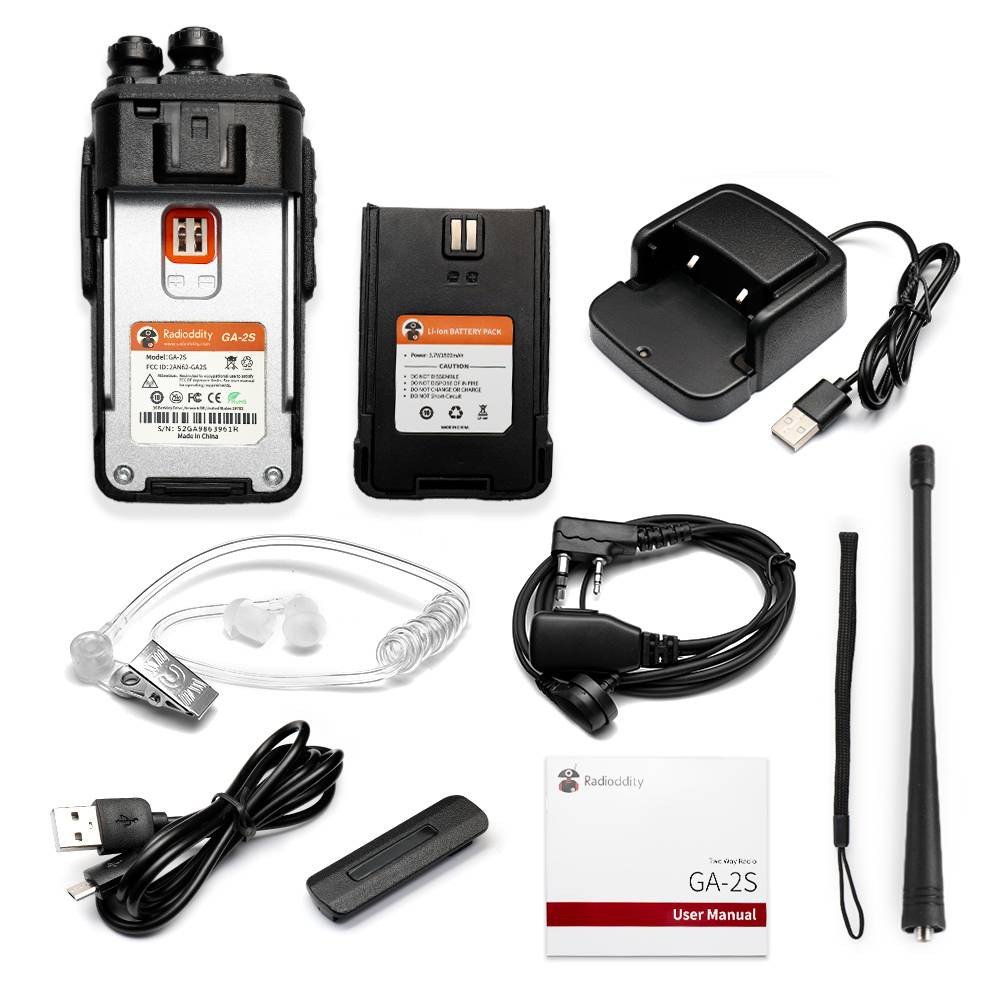 GA-2S UHF Long Range Two Way Radio [OPEN BOX] - Radioddity