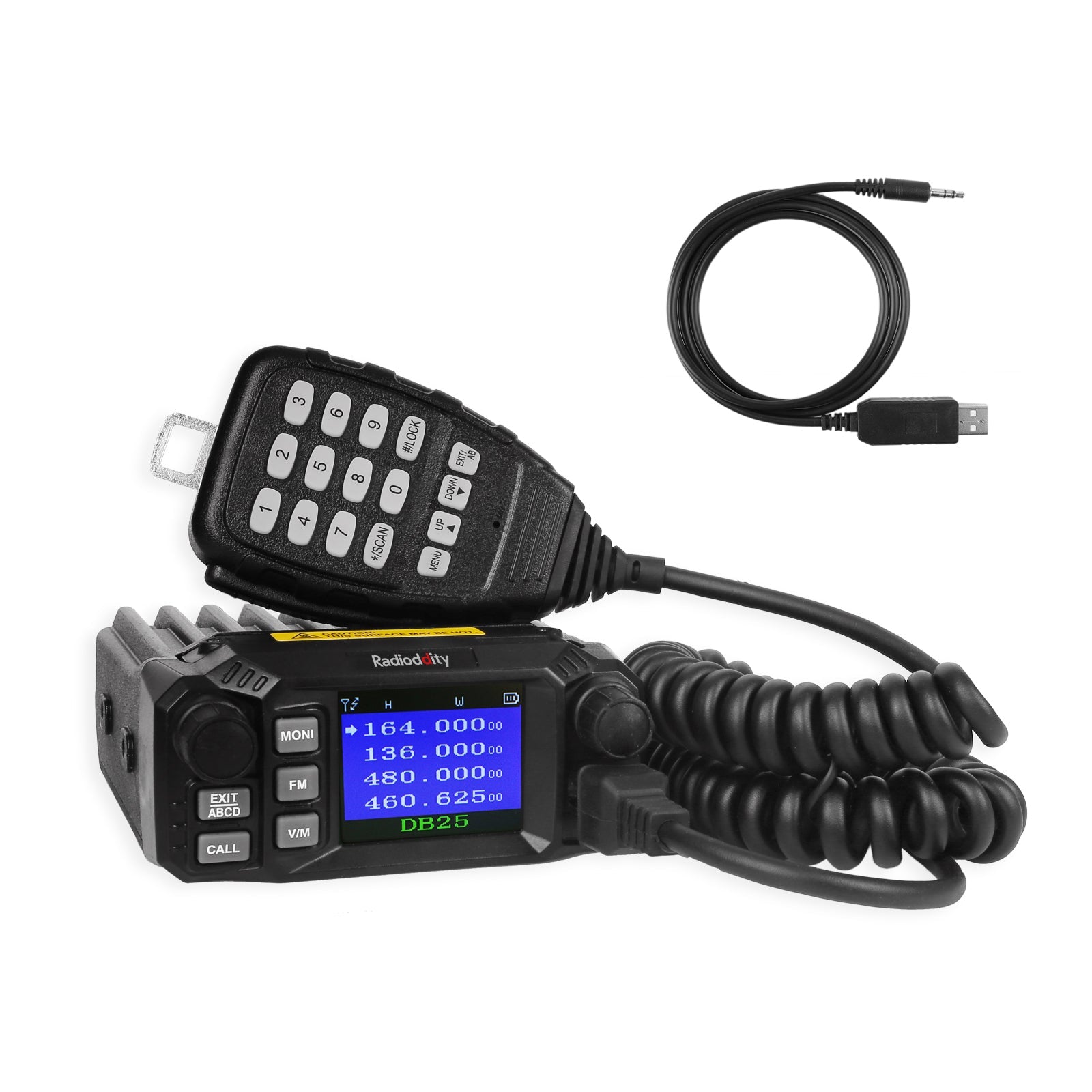 DB25 Dual Band Quad-standby Mobile Radio 25W/10W [DISCONTINUED] - Radioddity