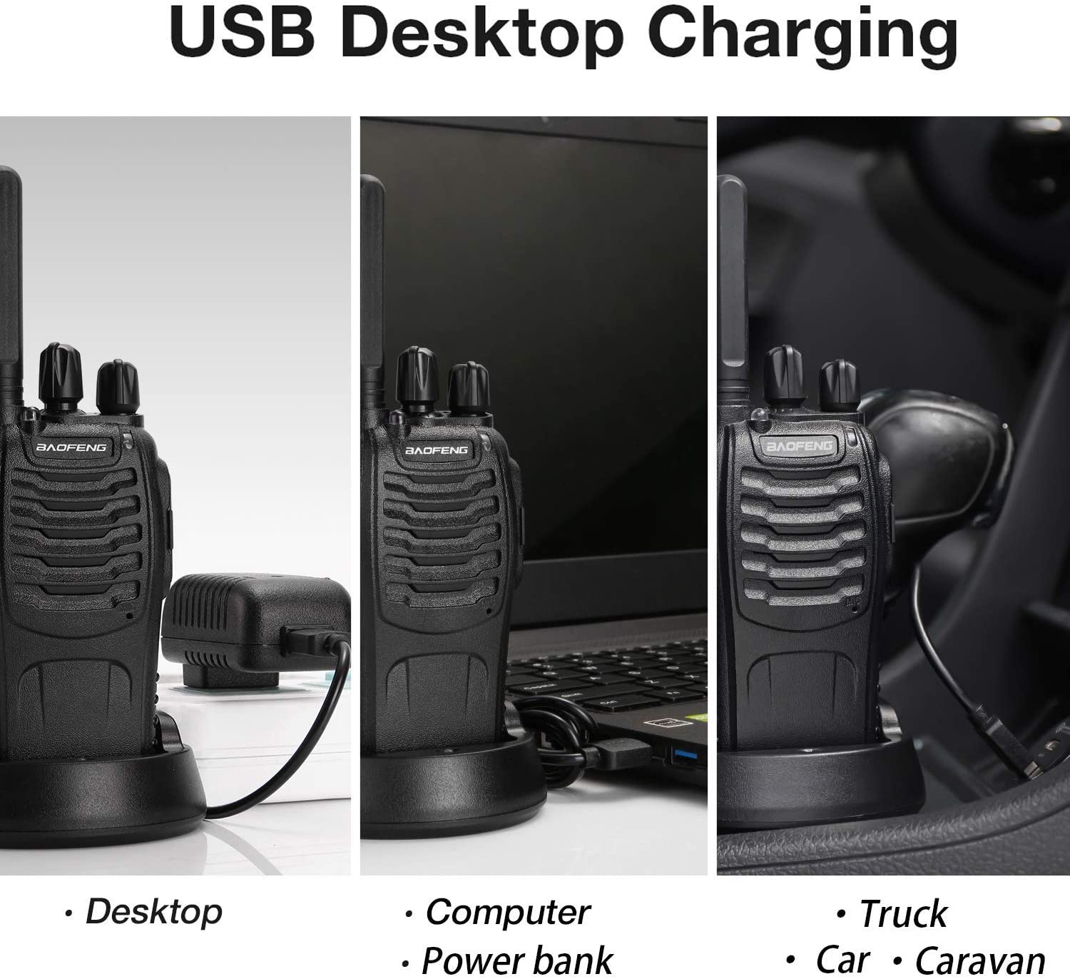 BAOFENG BF-88ST [6 Packs] with Six-way Charger & Cable | USB Charging - Radioddity