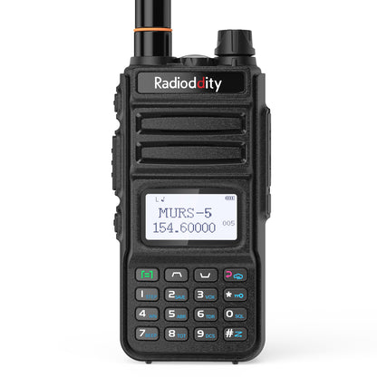 Radioddity MU-5 MURS Radio | 250 Channels | License Free | USB-C Charging | Display Sync | VOX | NOAA - Radioddity