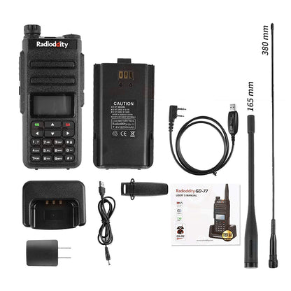 Radioddity GD-77 | Dual Band | 2 Time-slot DMR | 2200mAh | 5W | with Cable - Radioddity