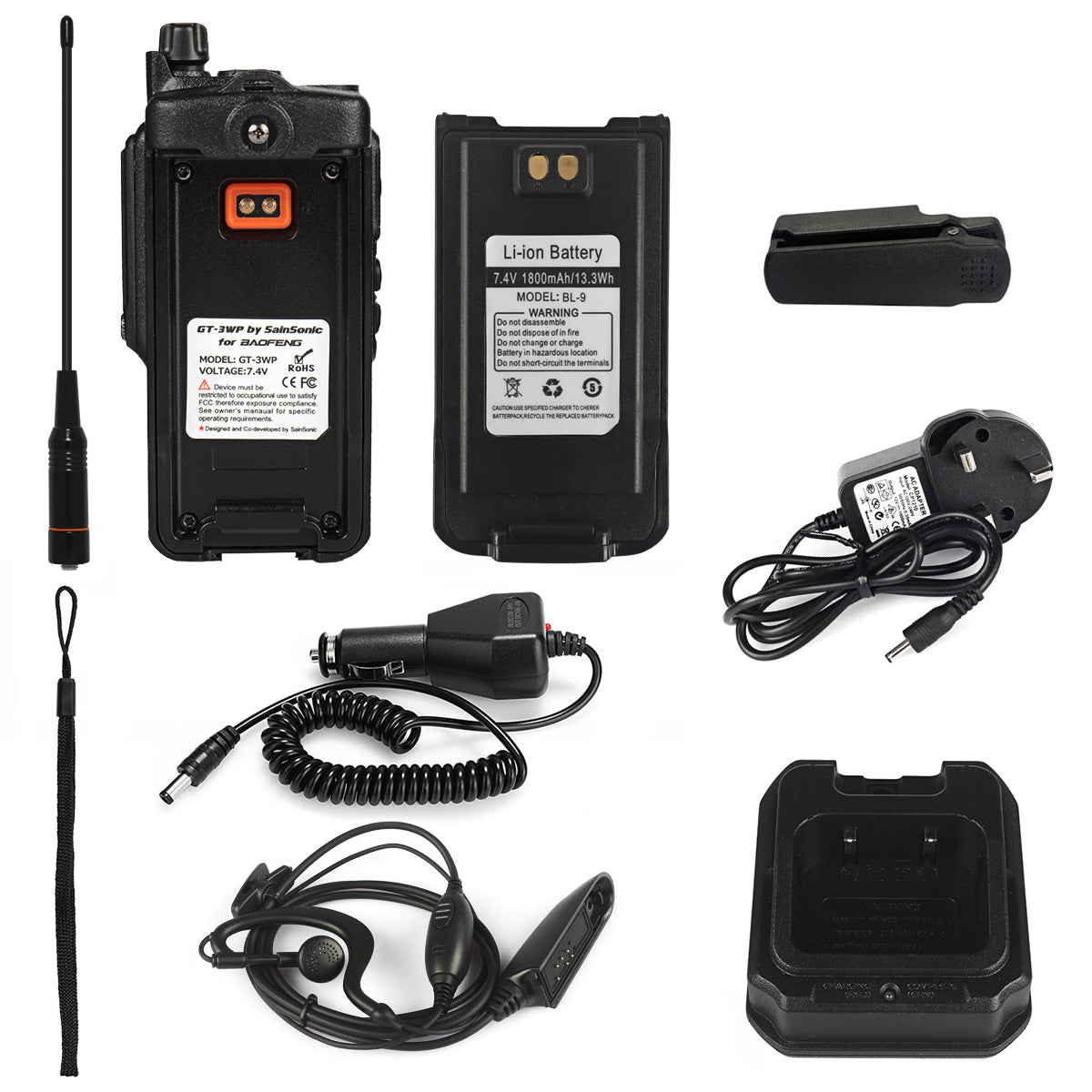 Baofeng GT-3WP | Dual Band | 5/3/1W | IP67 Waterproof - Radioddity