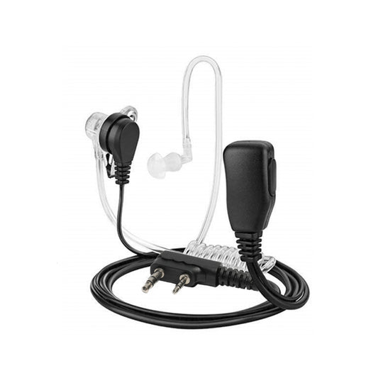 Radioddity 2-Pin Covert Acoustic Tube Earpiece Headset | PTT MIC | K Plug - Radioddity