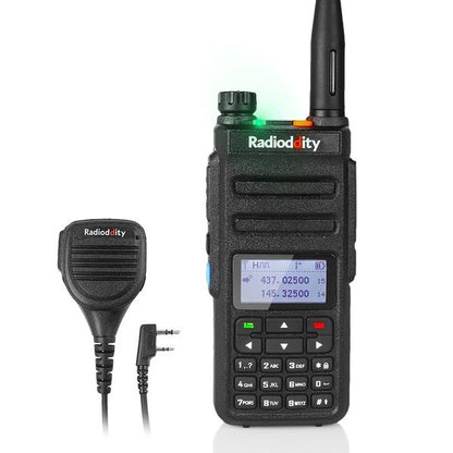 GD-77 DMR Radio+ Programming Cable + Waterproof Speaker Mic - Radioddity