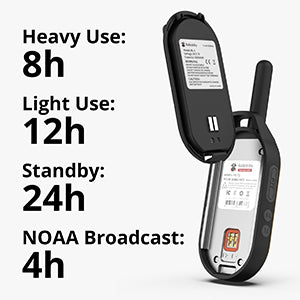 Radioddity FS-T2 / PR-T2 [1 Pair] | NOAA | License-free | USB Charging | CTCSS/DCS - Radioddity