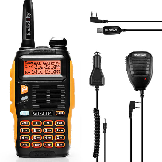 Baofeng GT-3TP Mark III Two way Radio + Remote Speaker + Programming Cable - Radioddity