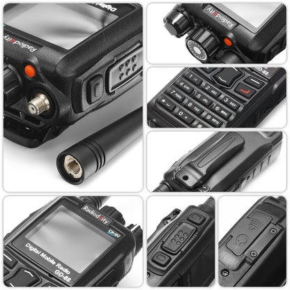 Radioddity GD-88 DMR Radio | Max 7W | Analog & Digital | VHF & UHF | GPS / APRS | Cross-band Repeat | SFR | 300K - Radioddity