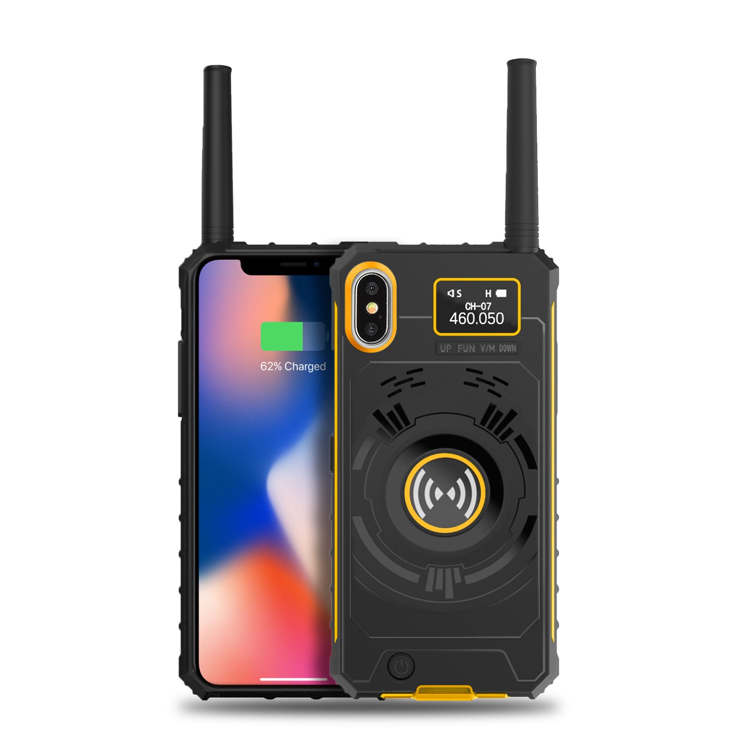 iRaddy GM Series 3-in-1 UHF Radio | Extended Battery | Cell Phone Case for iPhone X/Xs - Radioddity