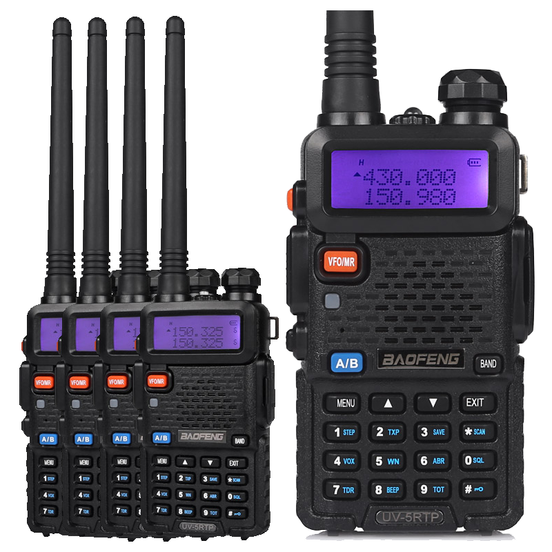 Baofeng UV-5RTP [5 Packs] | Dual Band | 8W/4W/1W | Tri-power Two Way Radio - Radioddity