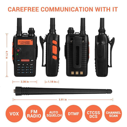 Baofeng x Radioddity UV-5R EX | Dual Band | 5W | FM Radio | VOX | Chirp - Radioddity