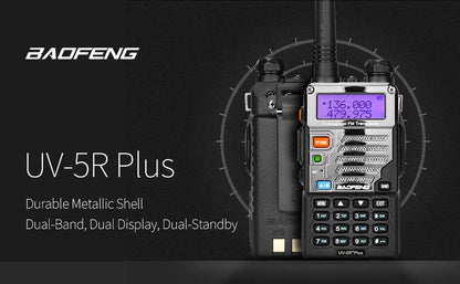 Baofeng UV-5R PLUS | DUAL BAND | 4/1W | 128CH | FLASHLIGHT | with Cable [DISCONTINUED] - Radioddity