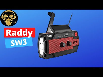 Raddy SW3 Emergency Survival Radio | 5000mAh | Hand Crank | Solar-Powered | FM/AM/NOAA [DISCONTINUED]