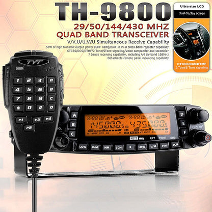 TYT TH-9800 Plus | Quad Band | 50W | Remote Head | Cross Band Repeater - Radioddity